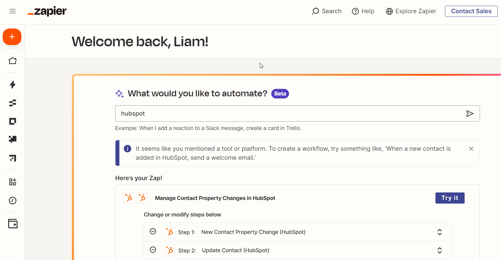 HubSpot Zapier Integration
